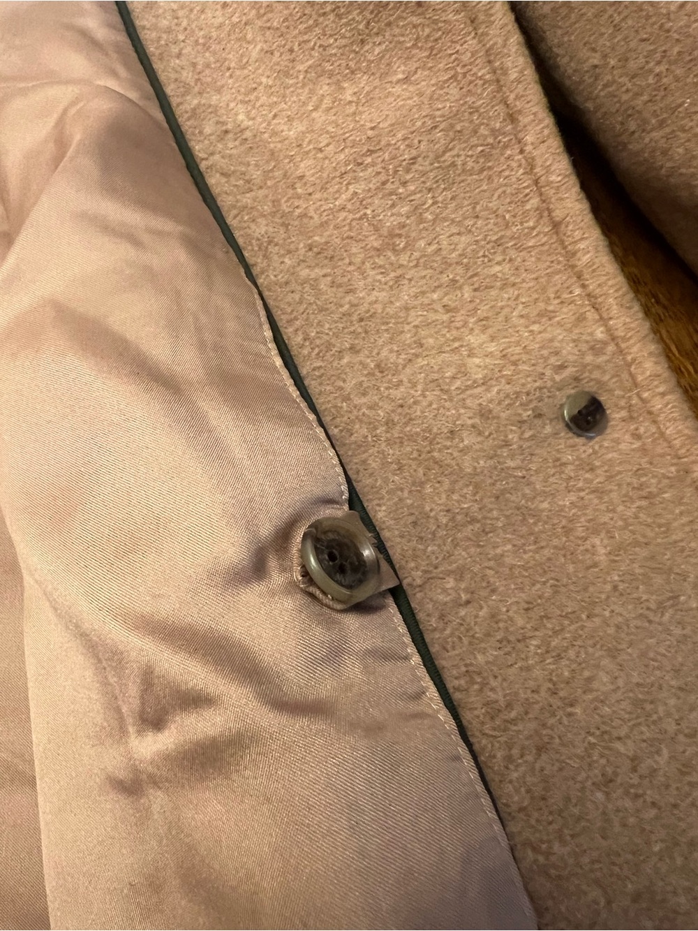 NEW Pendleton womens Beige Wool Peacoat with Red, Green, Yellow & Black Stripes - Picture 7 of 7